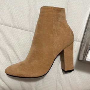 Shein chunky heel suedette boots.
